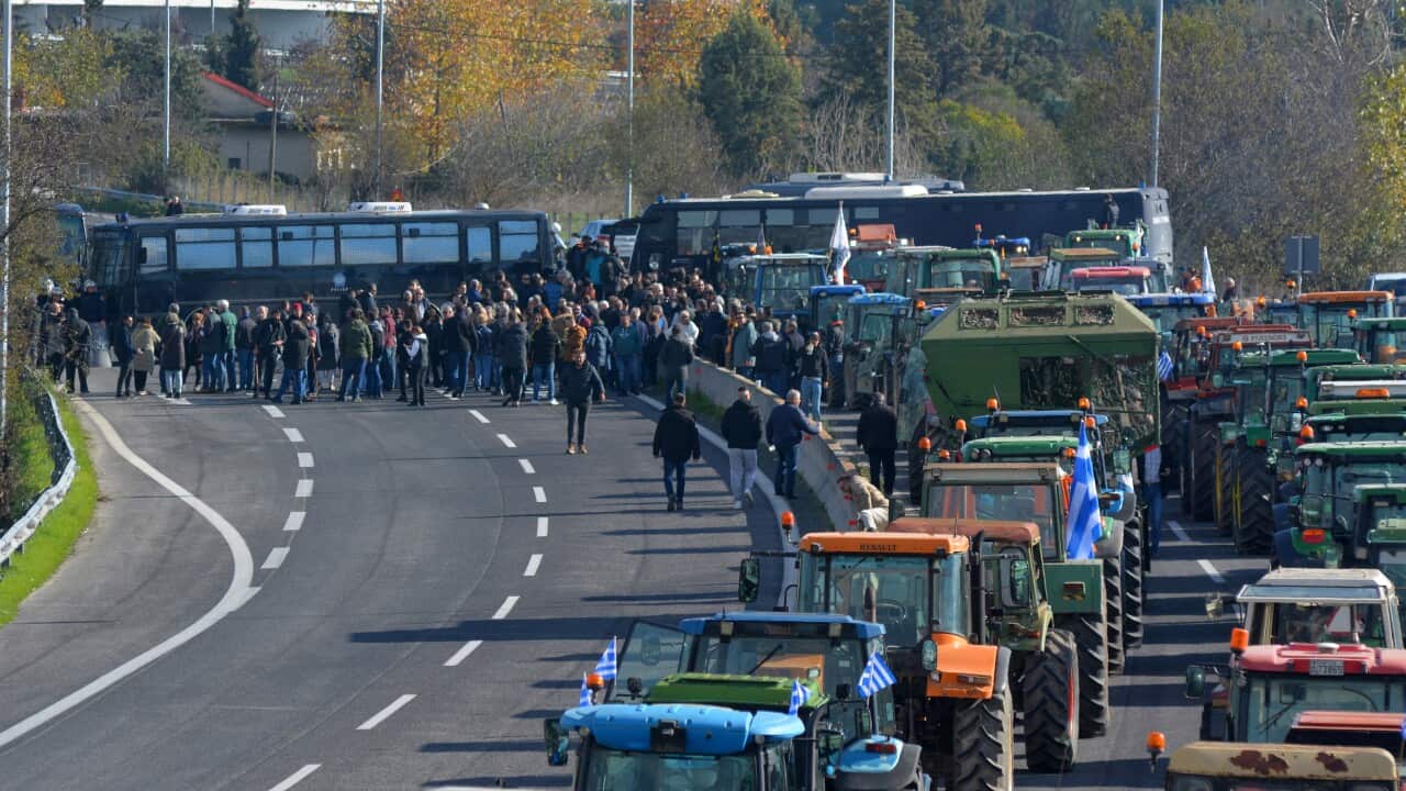 Farmers protest in Larissa