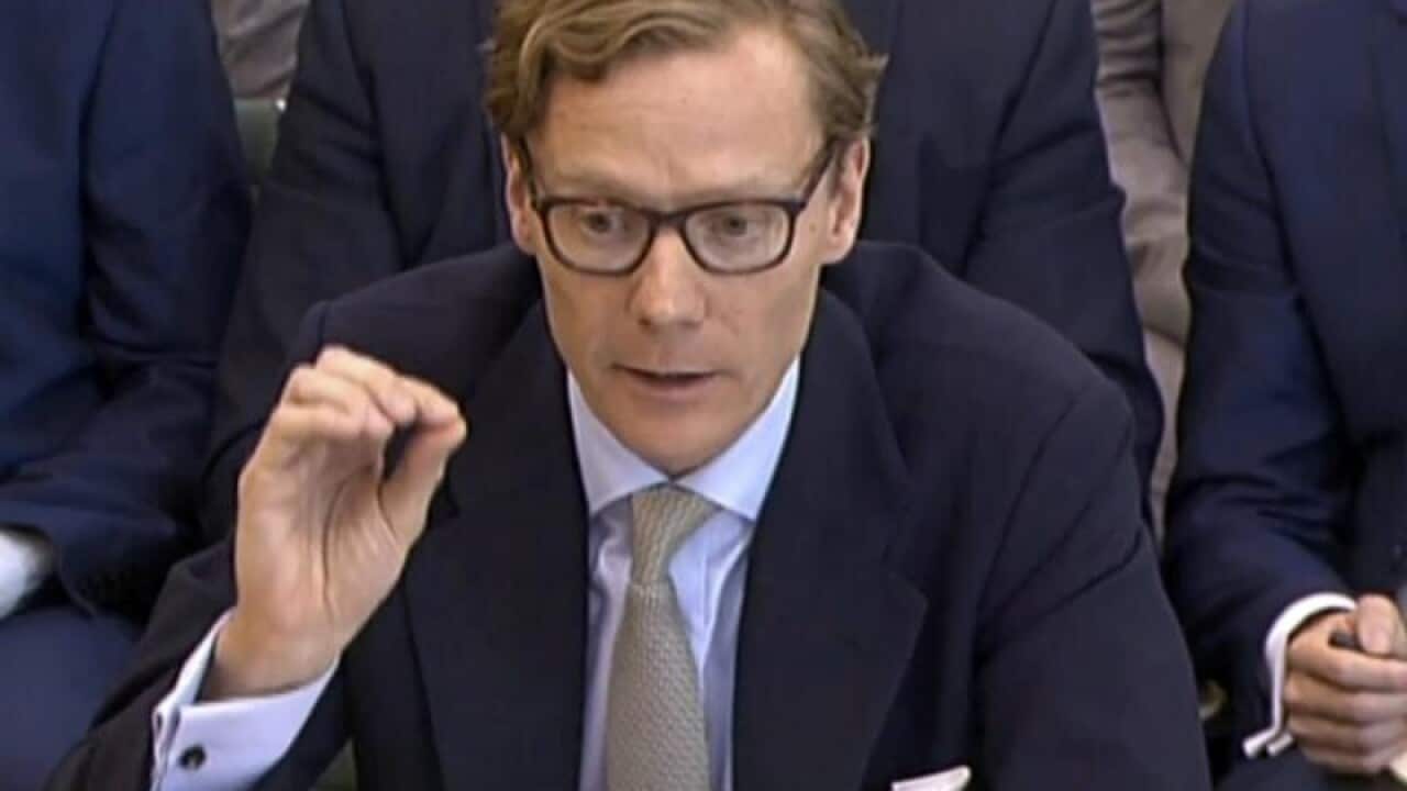 Former Cambridge Analytica CEO Alexander Nix testifies before MPs
