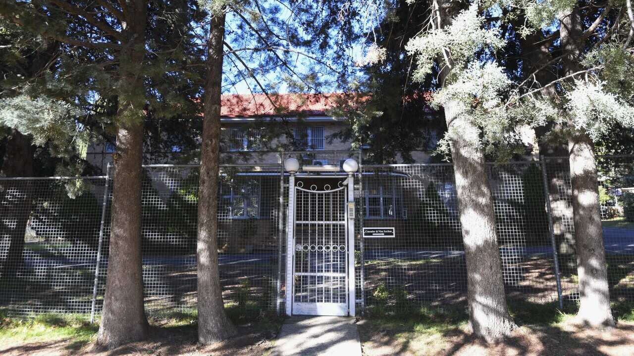 A general view of the Russian embassy in Canberra, Tuesday, March 27, 2018. The Australian government announced today that it would expel two Russian diplomats over the Scribal poisoning affair. (AAP Image/Lukas Coch) NO ARCHIVING