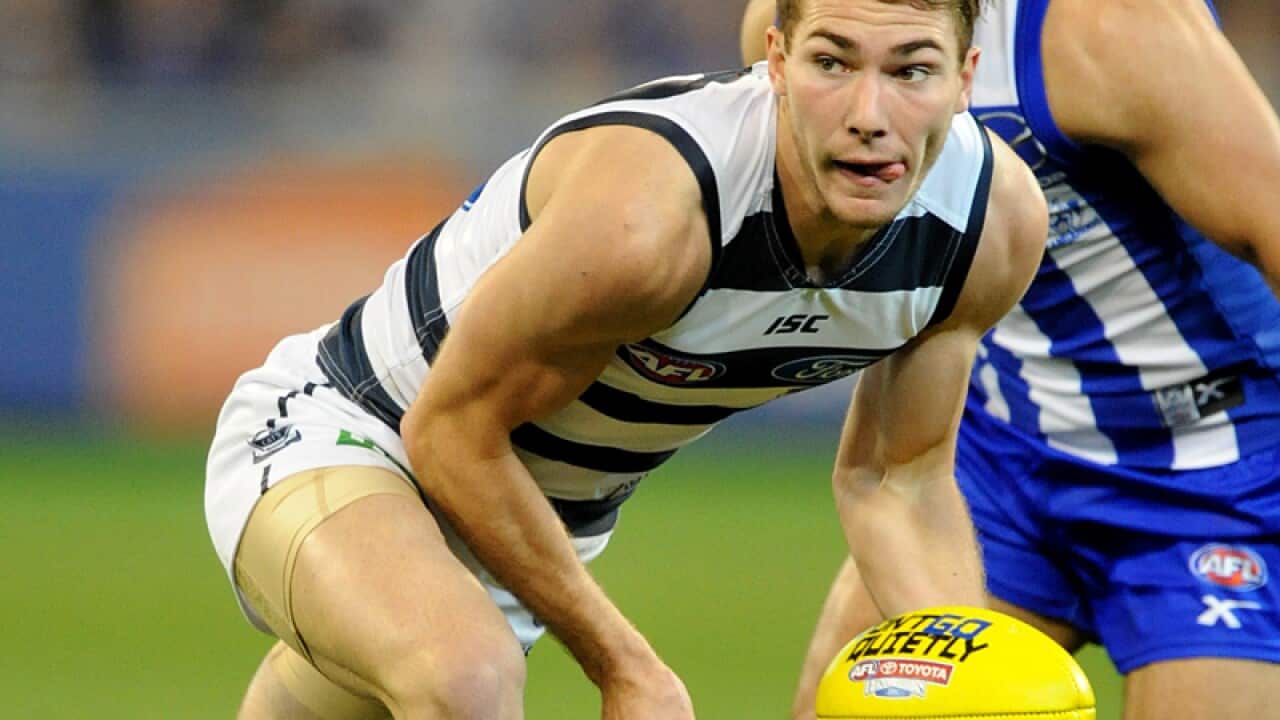 Geelong Cats defender Jackson Thurlow