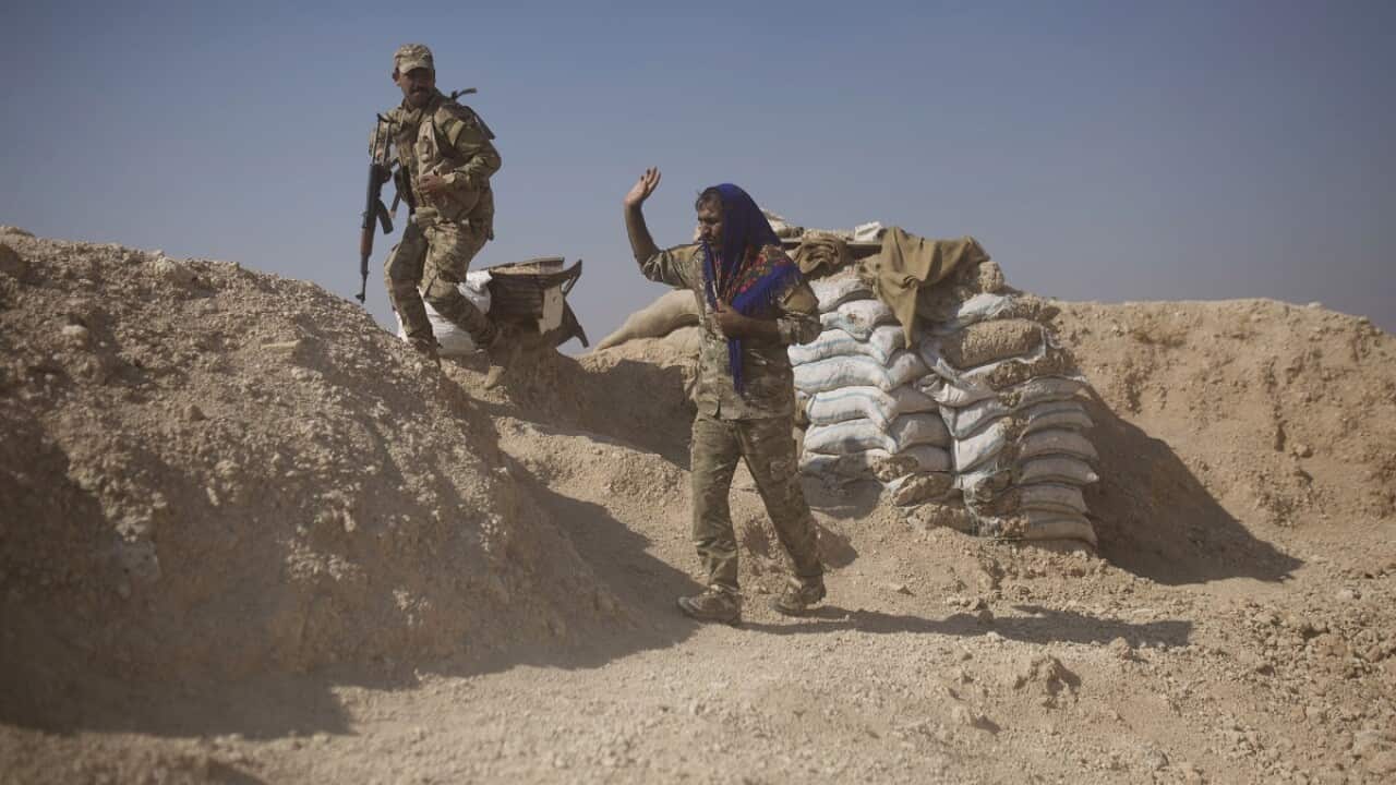 The safe zone between Syria and the Turkish border near Tal Abyad, Syria, Friday, Sept. 6, 2019.