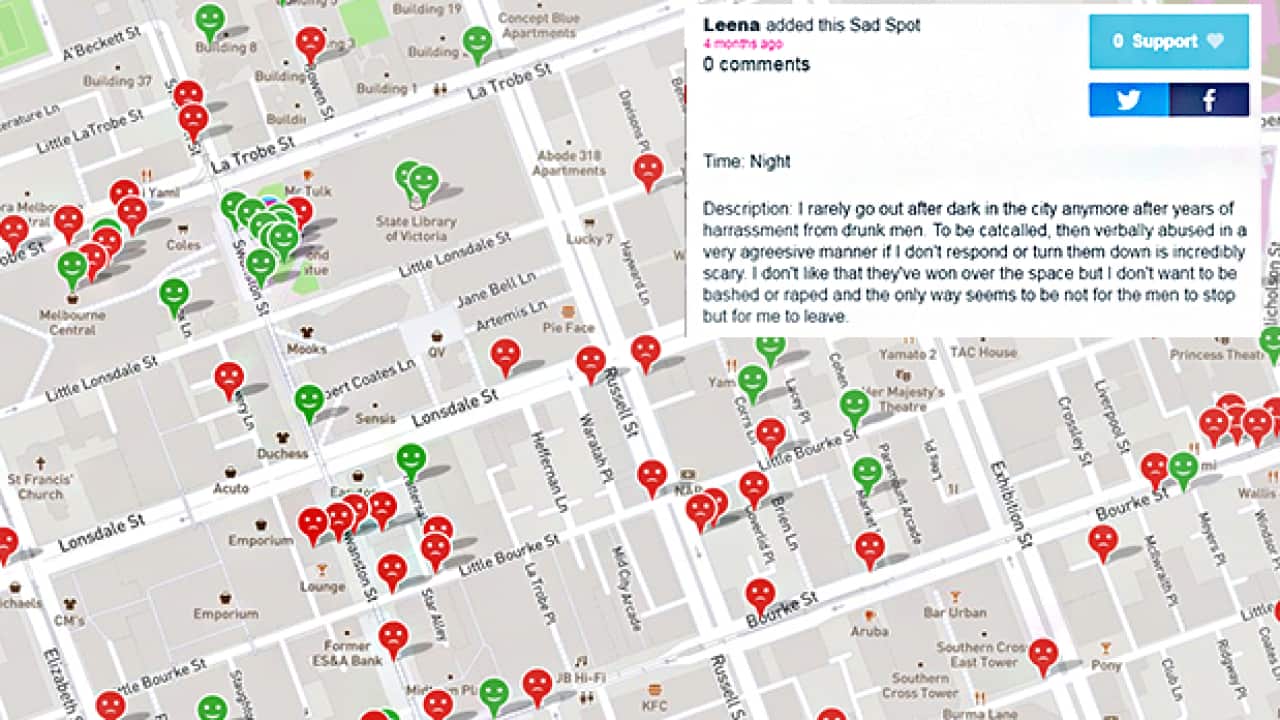 Screenshot of Plan International's 'Free To Be' Online Map.