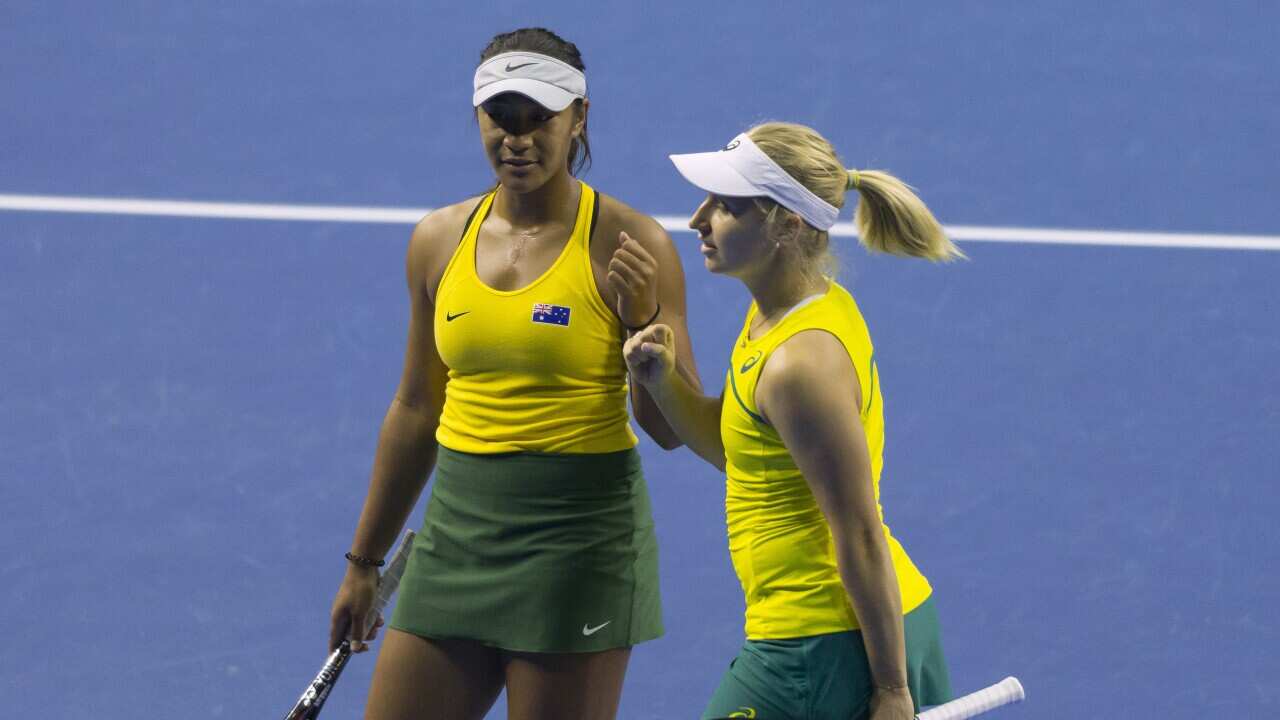 Destanee Aiava, left, and Daria Gavrilova