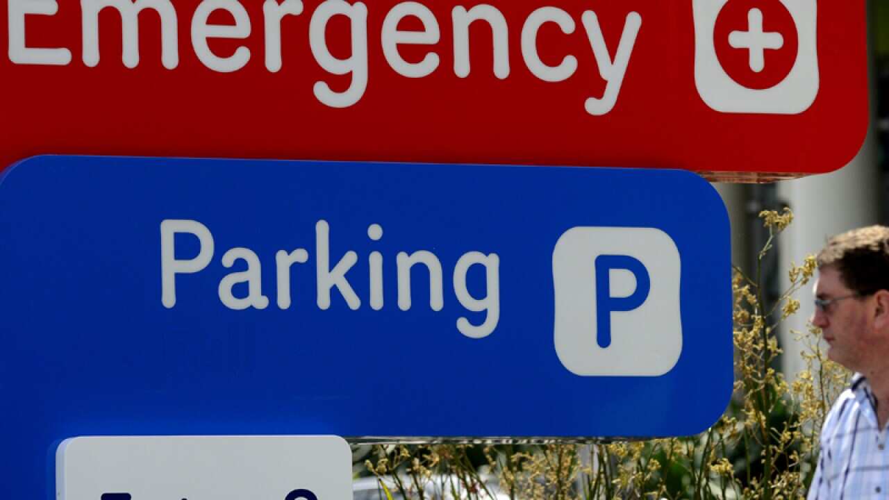 An emergency department sign