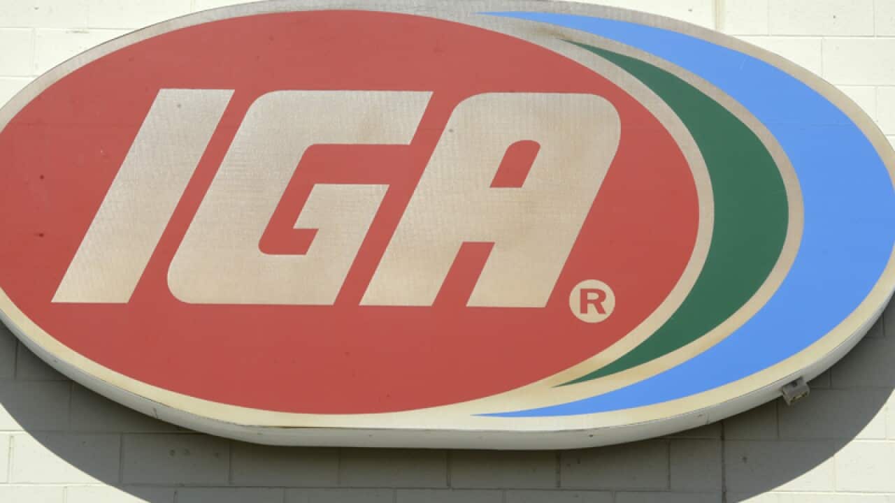 IGA sign.