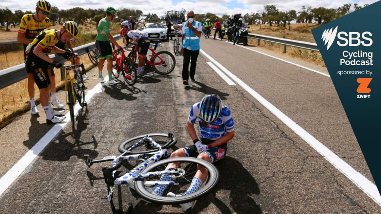 Jay Vine crashes out of the Vuelta 2022.jpg