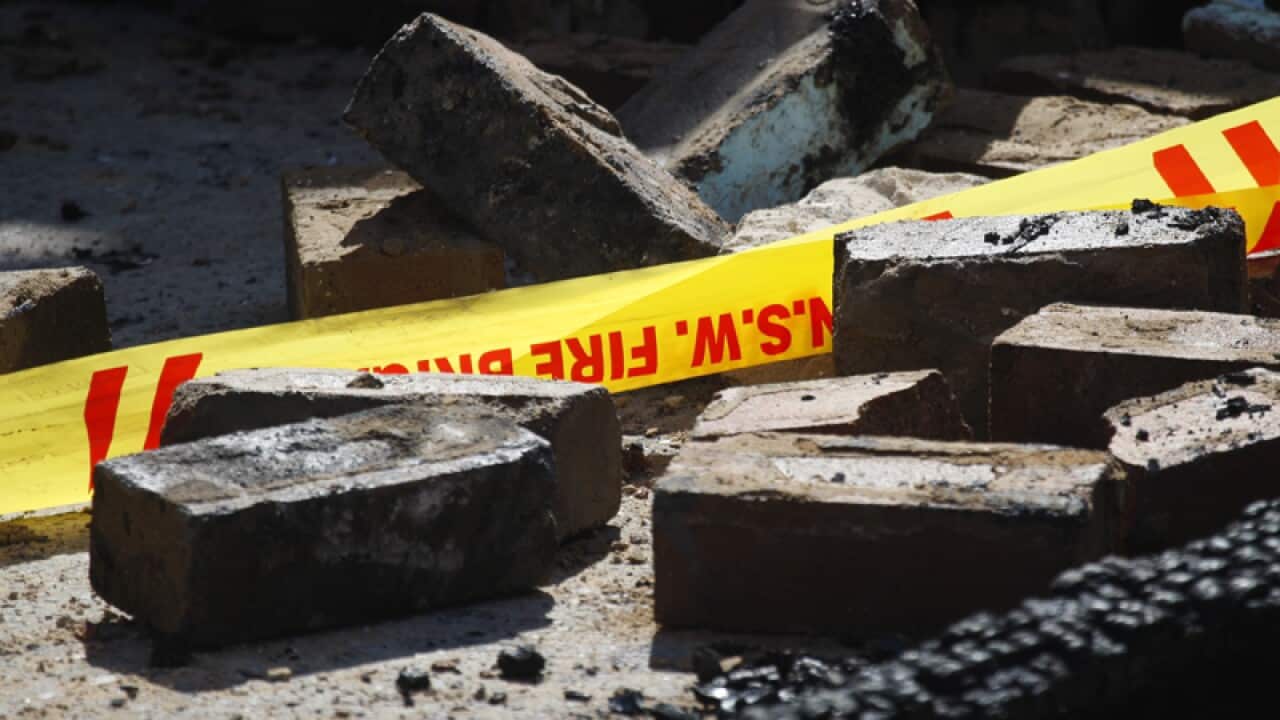 Fire and police emergency services at a scene