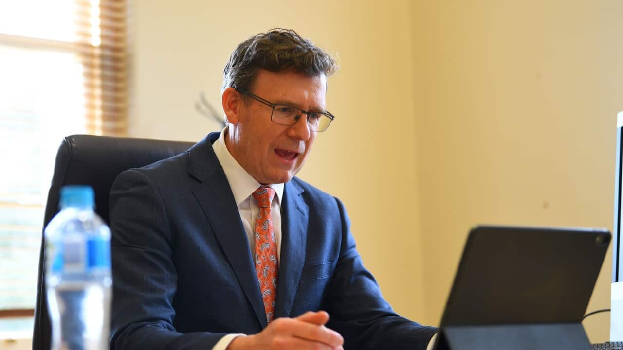 Acting immigration minister Alan Tudge announces the new Citizenship test (AAP).