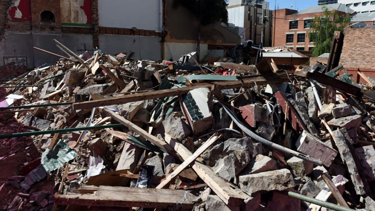 Remains of the Corkman Irish Pub in Carlton