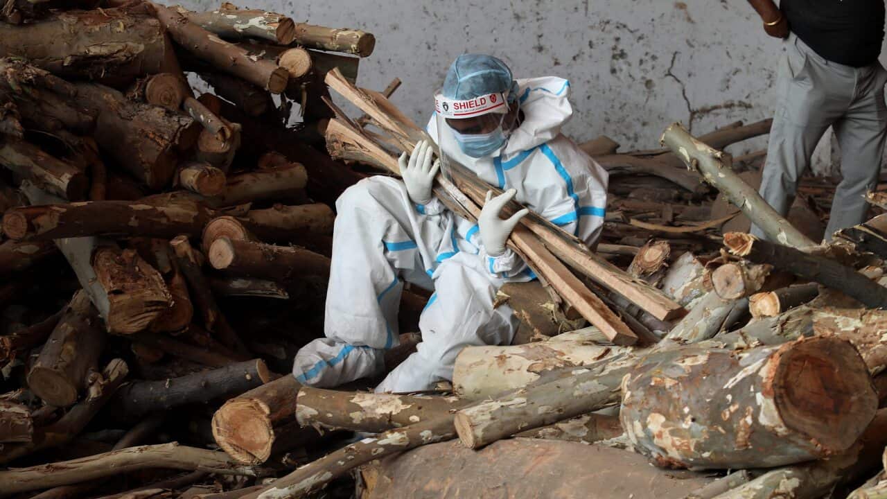 India has now recorded more than 300,000 new infections for six consecutive days.