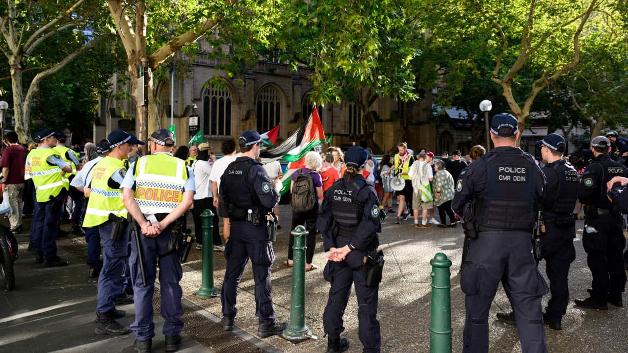 PROTEST AGAINST TRUMPS GAZA POLICY