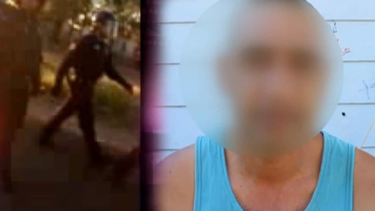 Father of removed children speaks with NITV News. Left, the footage of NSW Police removing children from their home.