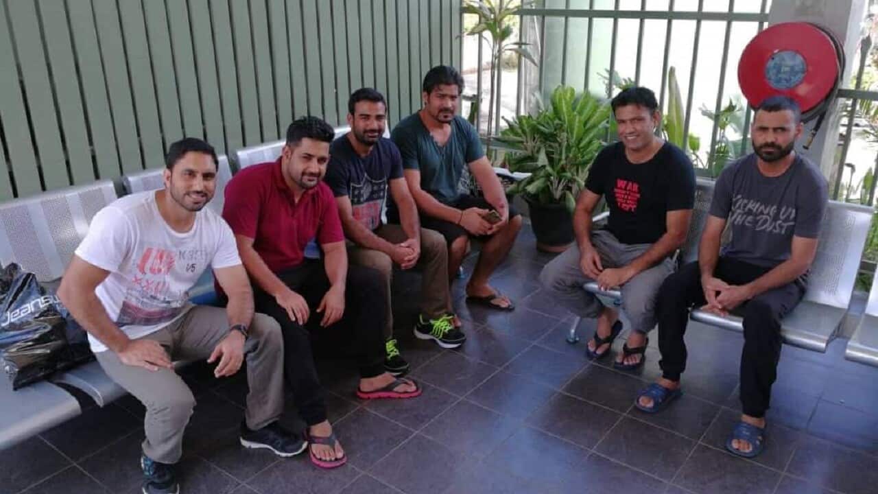 Some of the refugees before leaving Manus Island.