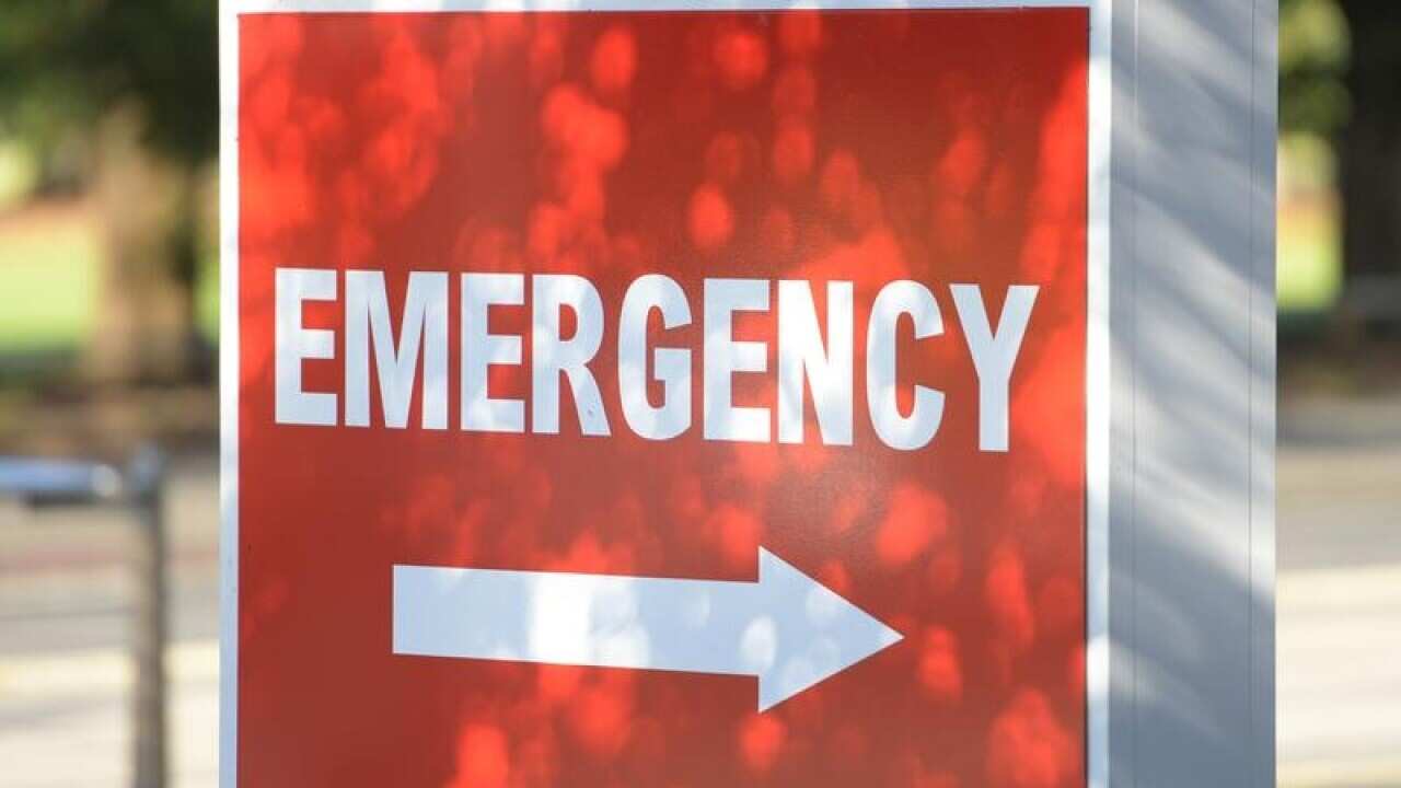 An emergency department sign