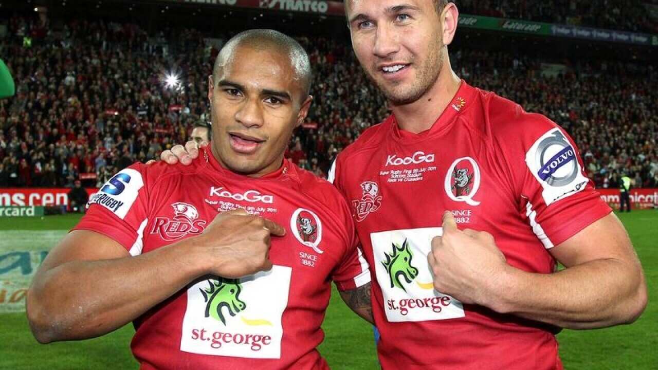 Will Genia (L) and Quade Cooper (R)