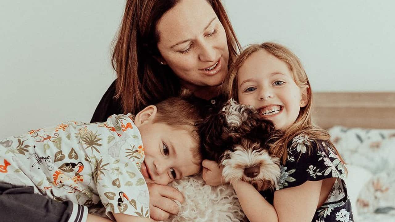 Melbourne mother Jess O'Bryan with her children