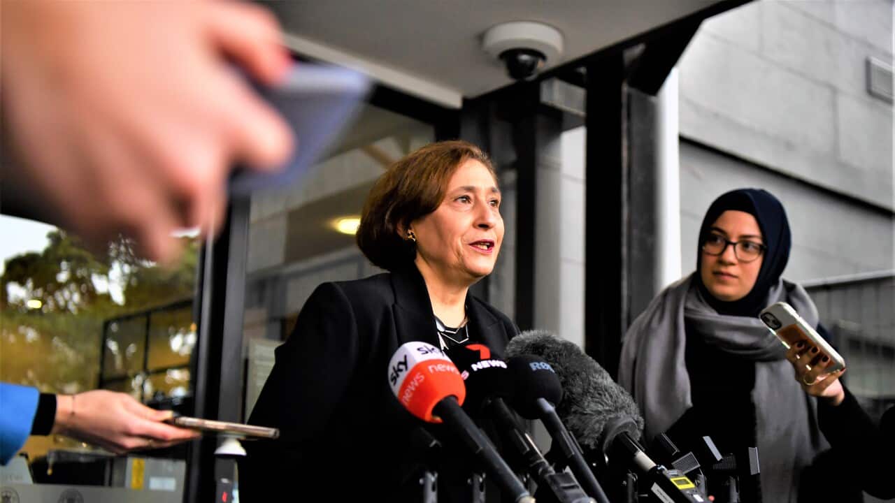 Victorian Minister for Energy, Environment and Climate Change Lily D'Ambrosio speaks to media during parliamentary sitting at Victorian Parliament in Melbourne, Wednesday, June 8, 2022. (AAP Image/Joel Carrett) NO ARCHIVING