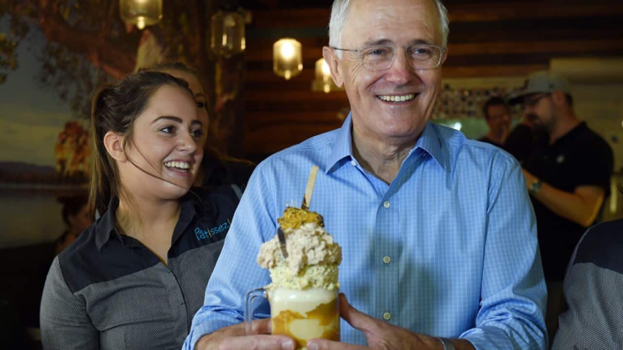 Prime Minister Malcolm Turnbull on a street walk