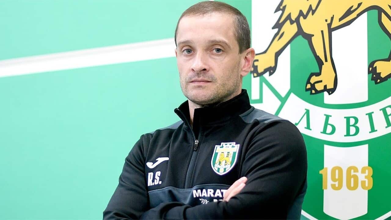 Roman Sanzhar joined Ukrainian football club Karpaty Lviv as manager in 2021 (Karpaty Lviv football club).jpg