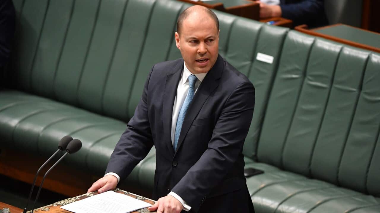 Treasurer Josh Frydenberg makes a ministerial statement to the House of Representatives