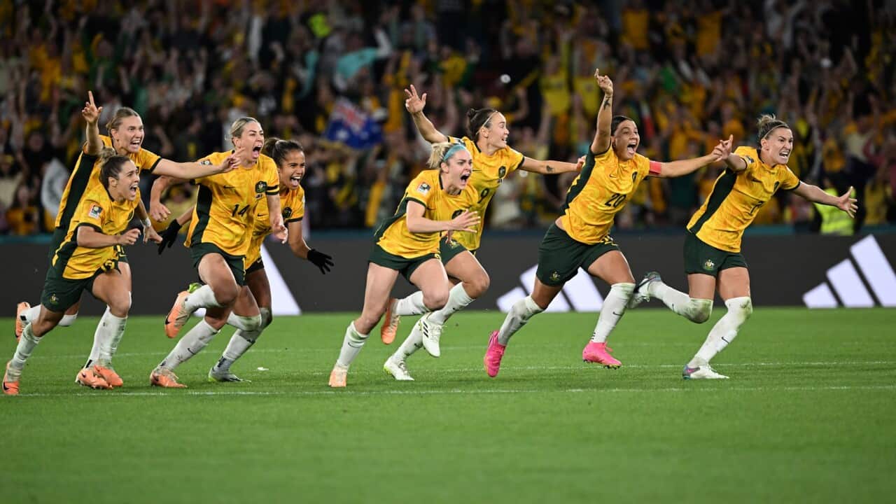 Australia celebrate beating France in the FIFA Women's World Cup 2023 Quarter Final