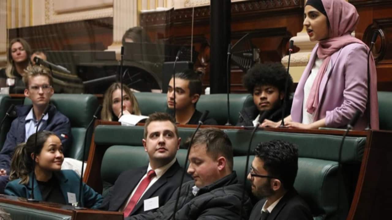 Abeer Fatima in Vic parliament