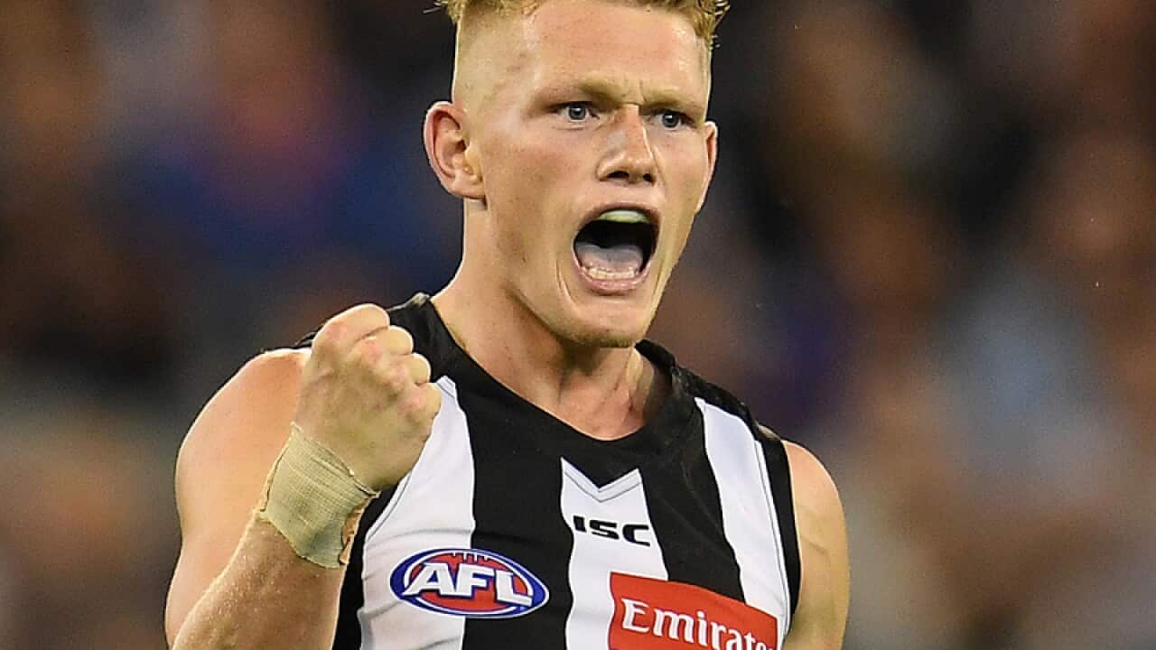 Adam Treloar of the Magpies