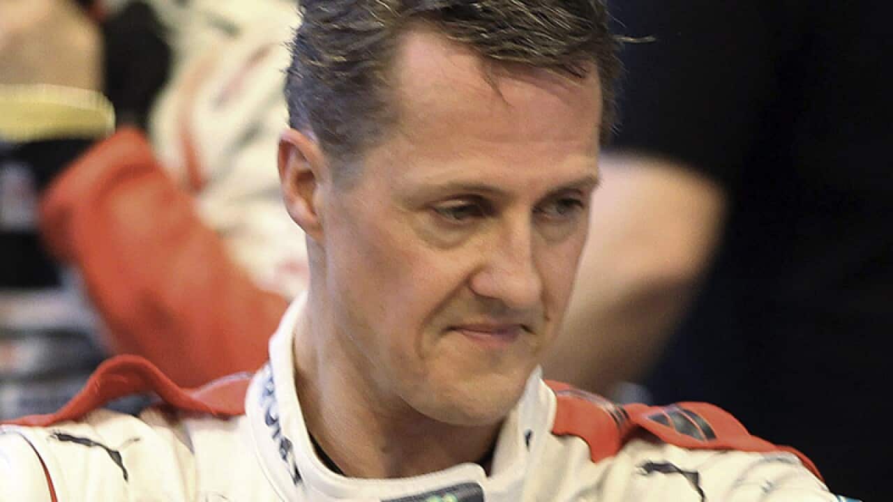 Michael Schumacher at a race in 2012