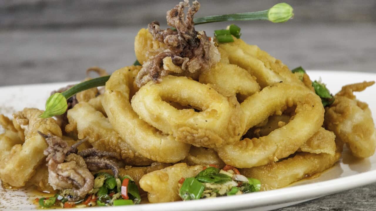 Chilli salt and pepper fried squid