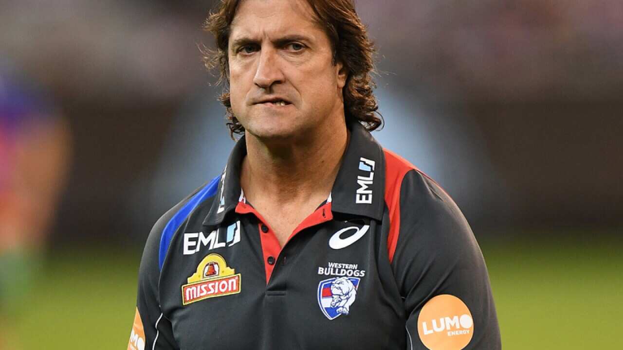 Luke Beveridge of the Bulldogs