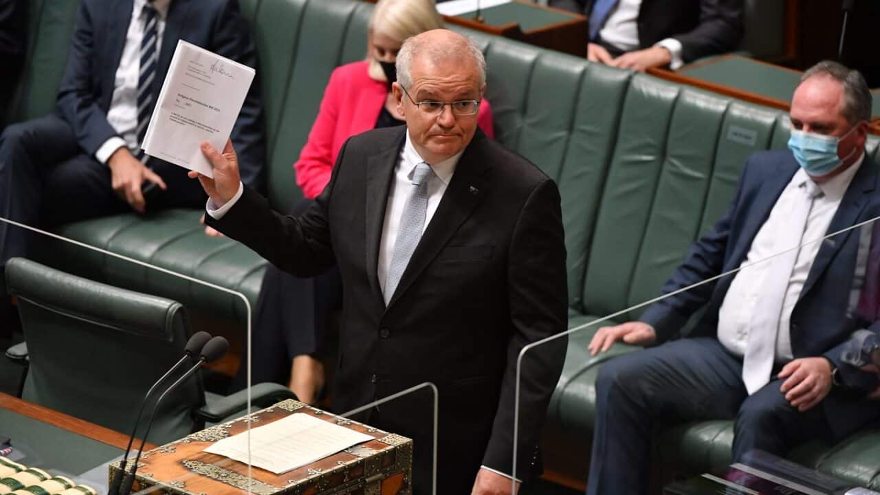 Prime Minister Scott Morrison introducing the Religious Discrimination Bill in the House of Representatives in November 2021