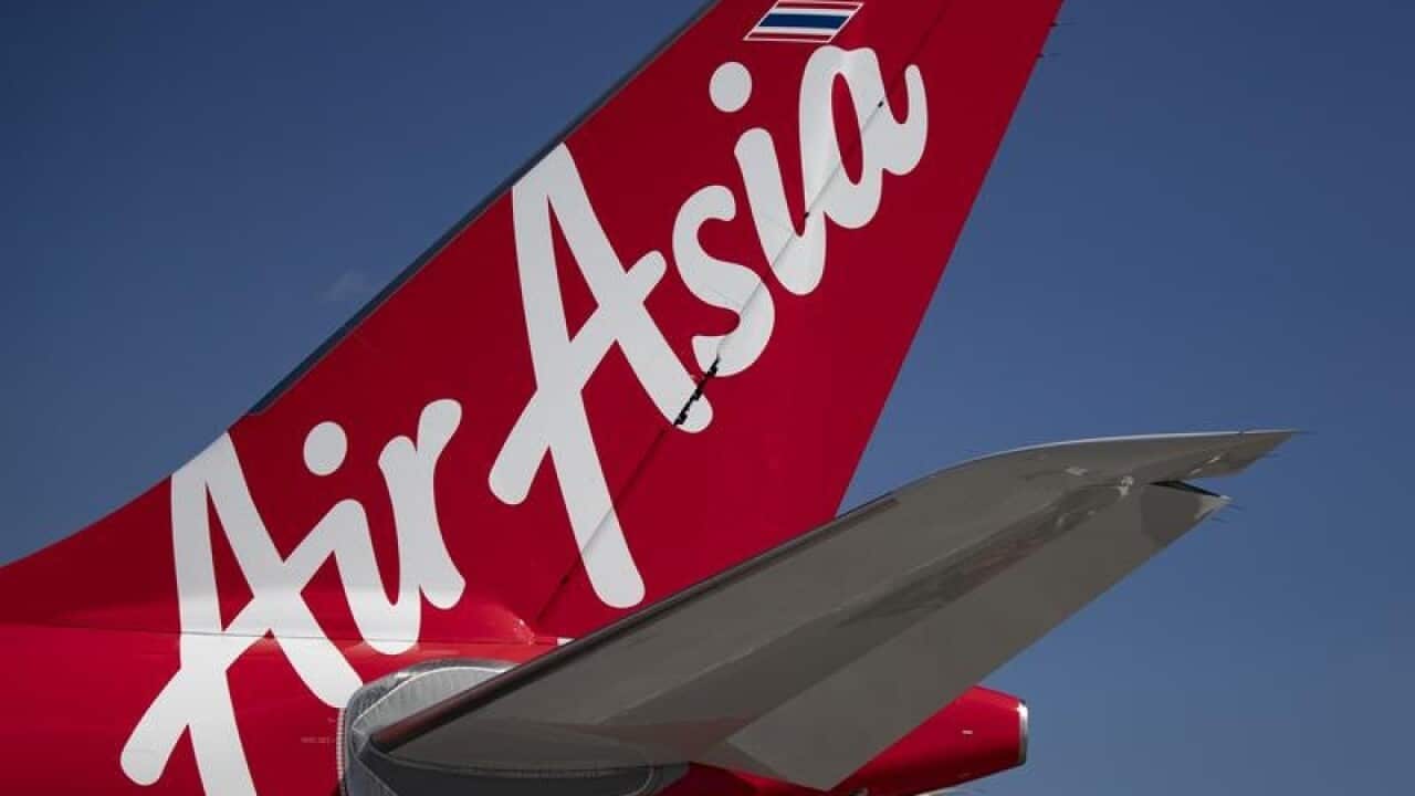 An AirAsia jet at the Paris Air Show
