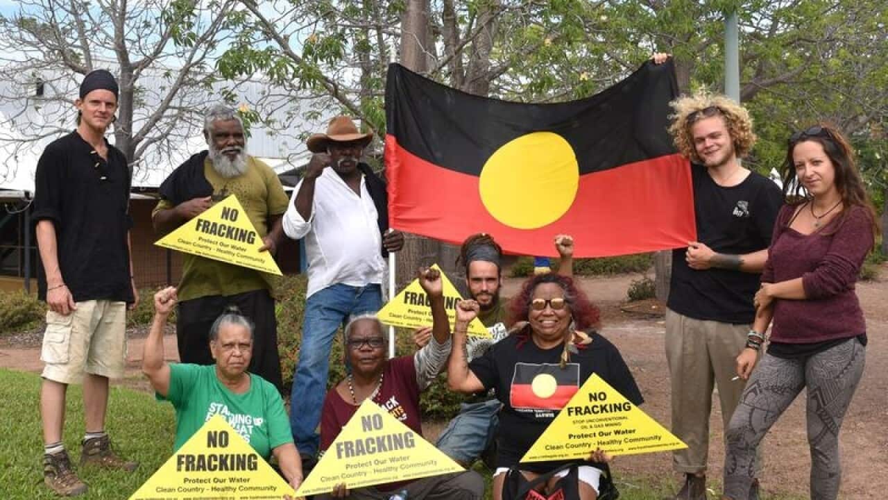Anti-fracking protesters.