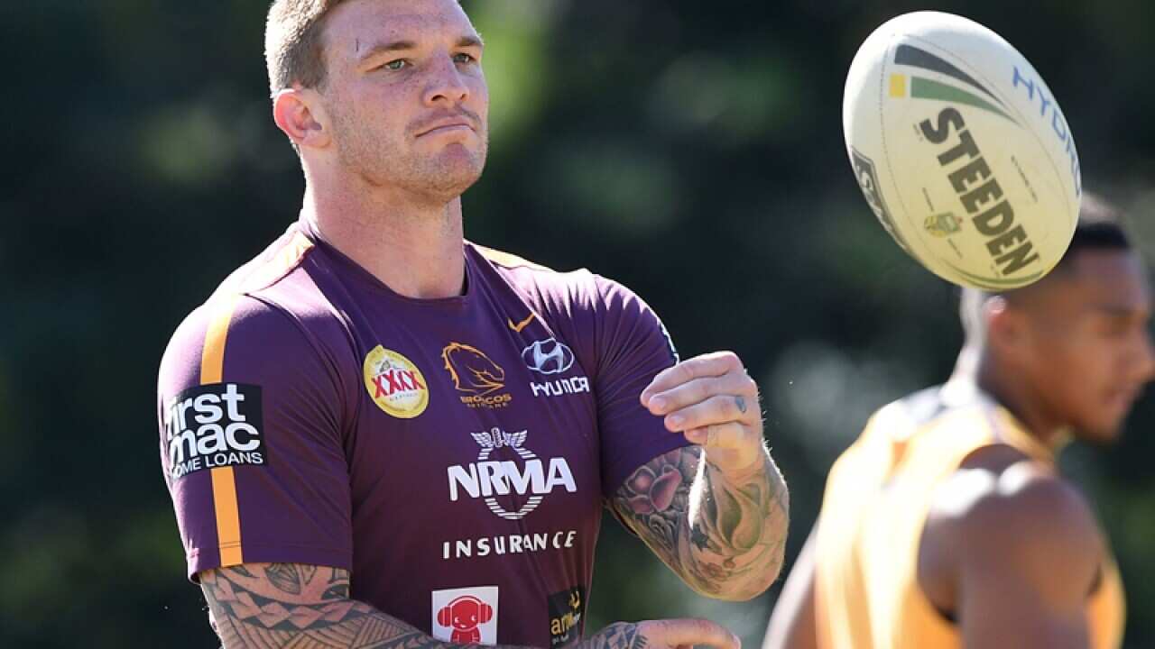 Josh McGuire (right) passes the ball