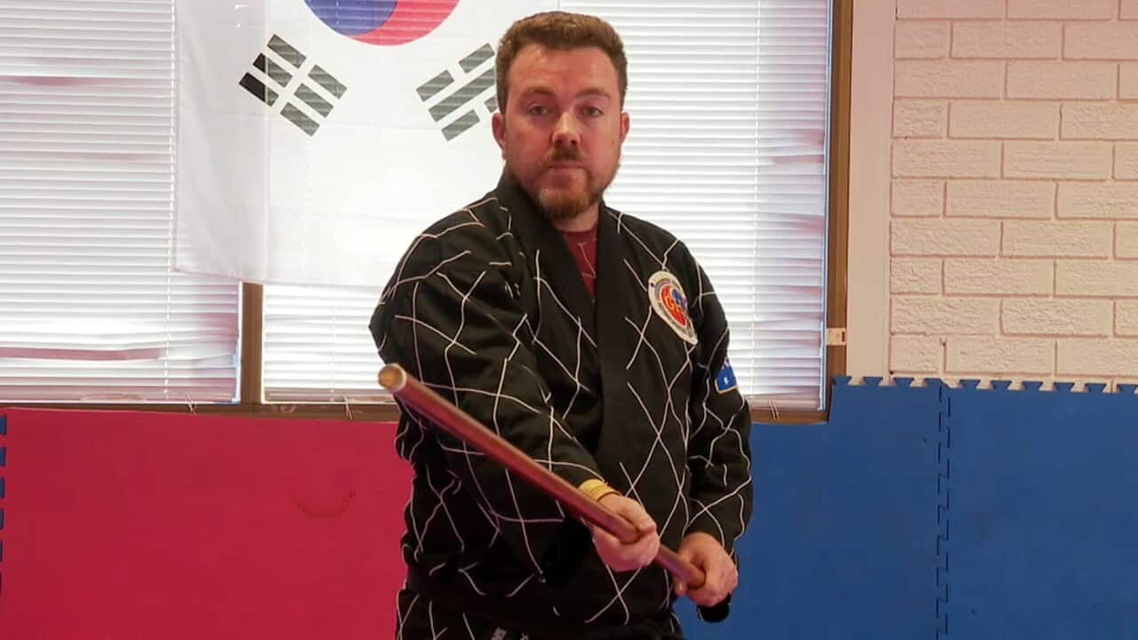 Tom Adam during a class, Canberra Martial Arts and Fitness.