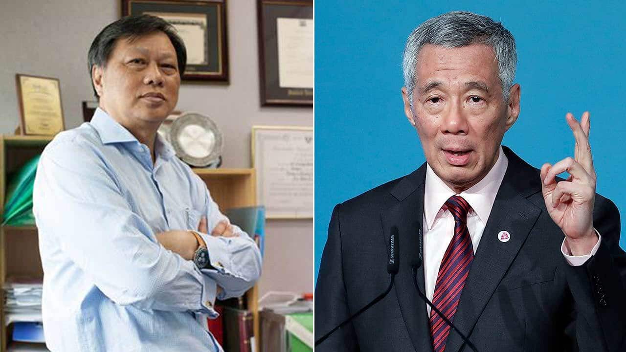 Blogger Leong Sze Hian, left, is taking on the Singaporean PM Lee Hsien Loong.