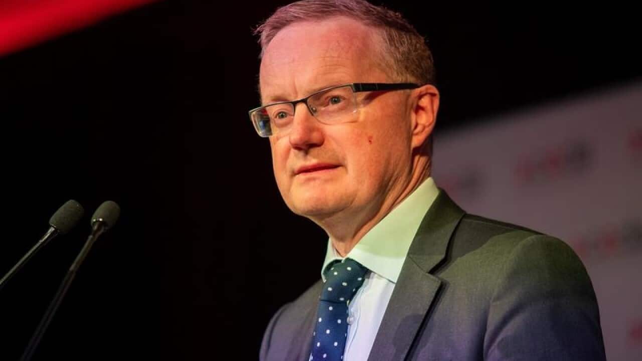 Reserve Bank Governor Philip Lowe speaks during a CEDA event.