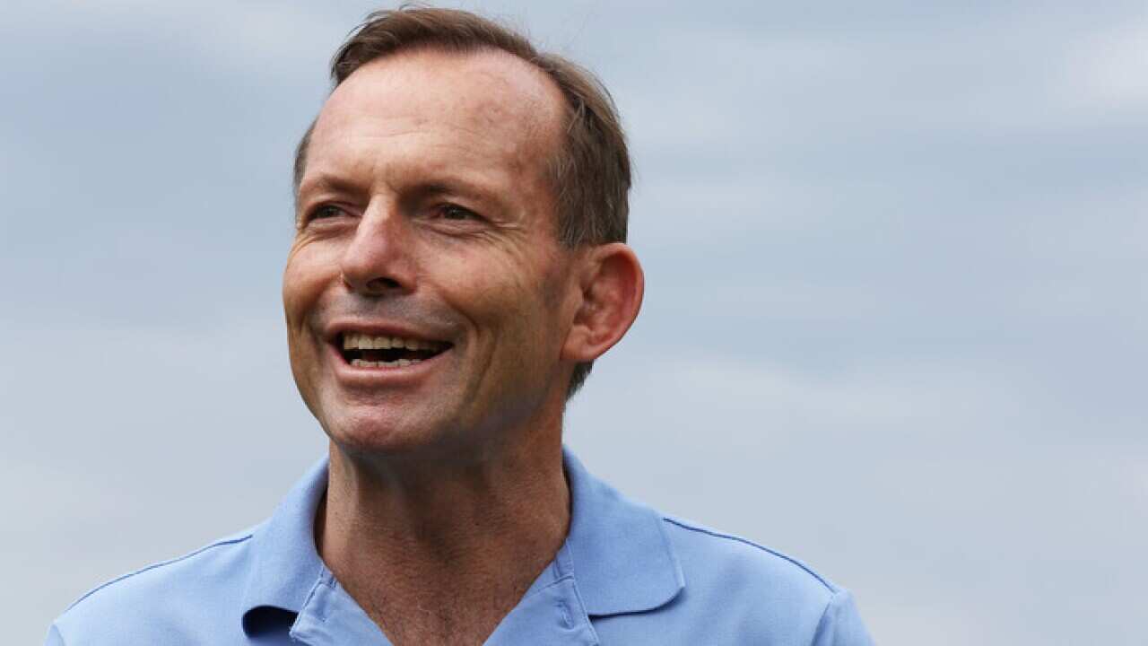 Tony Abbott at a Clean Up Australia Day event.
