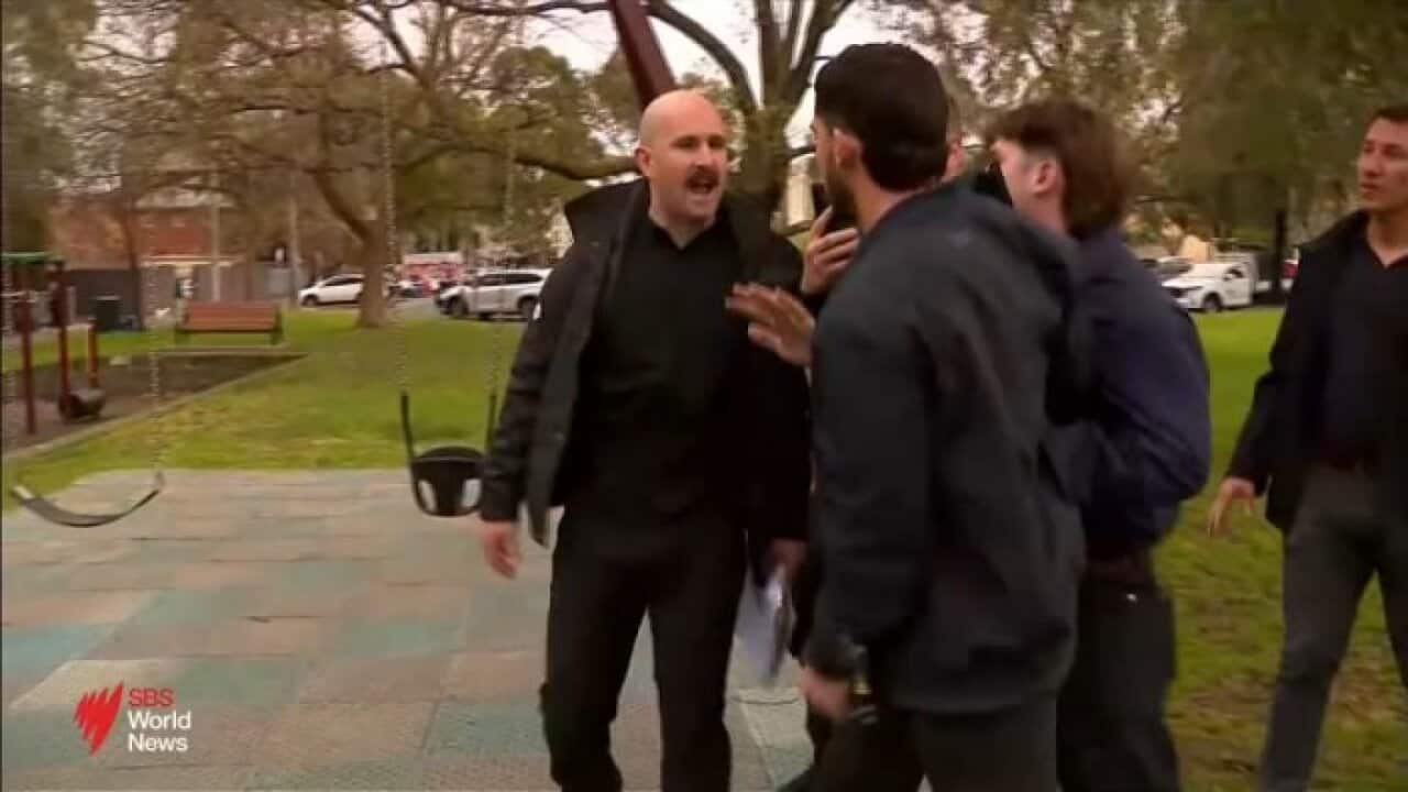 Neo-Nazi leader Thomas Sewell is arrested after storming Camp Sovereign