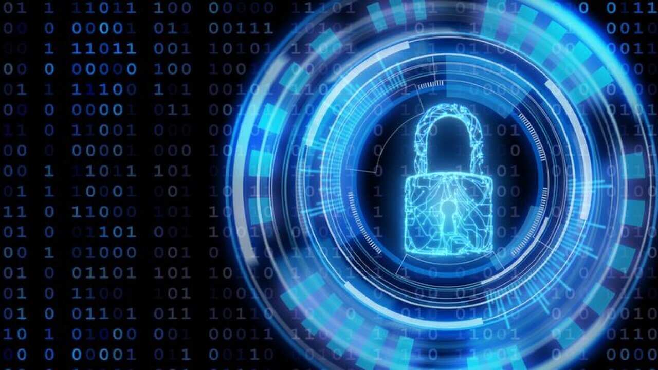 Data protection concept with circuit in padlock shape