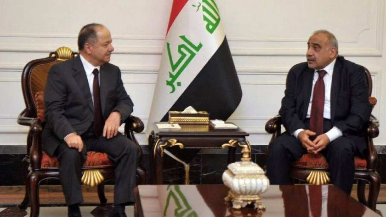 Fromer Pres M. Barzani with Iraqi PM Adel Abdul Mahdi