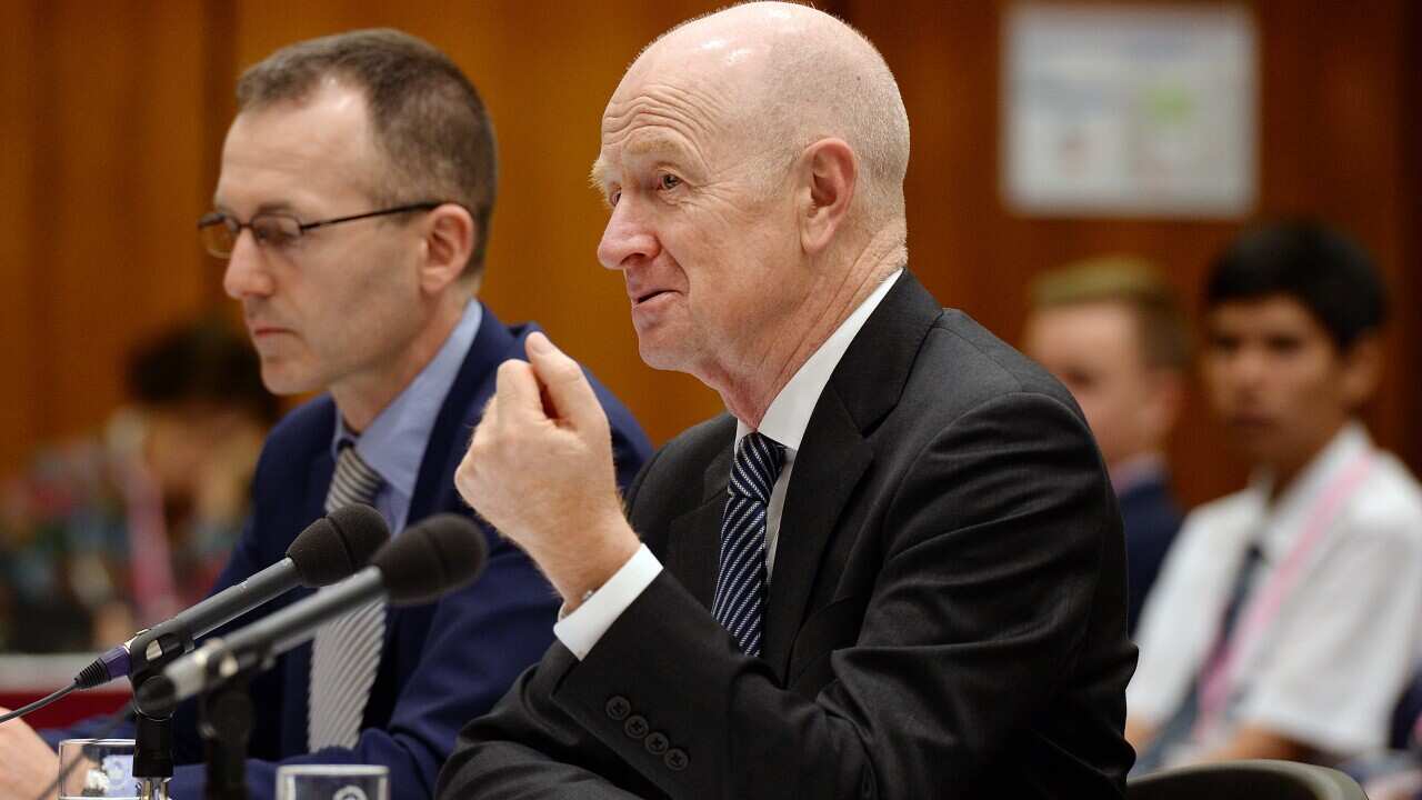 Governor of the Reserve Bank of Australia (RBA) Glenn Stevens fronts the House of Representatives Economics Committee in Brisbane, Wednesday, Aug. 20, 2014.