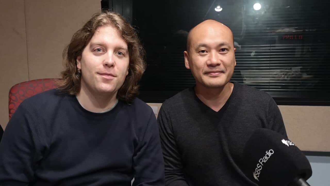 Benjamin Nickl, Dozent für international vergleichende Literaturwissenschaft und Tristan Lay Dozent für Germanistik and der Uni Sydney