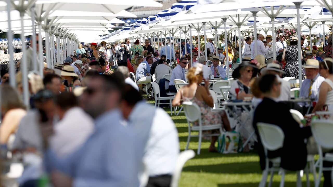 Spectators at Melbourne Cup