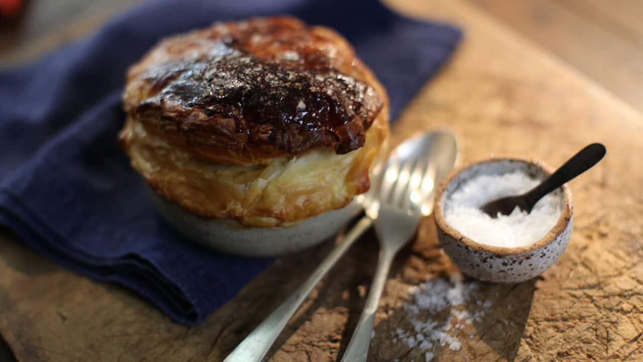 Salt-crusted baked seafood