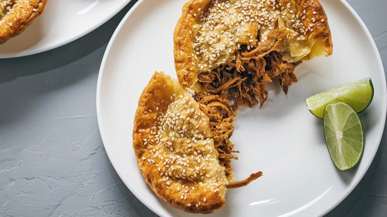 Green curry pork pie SBS The Cook Up with Adam Liaw