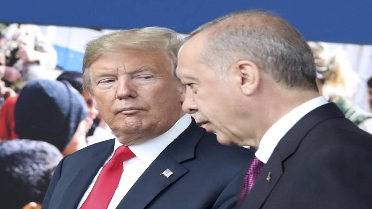 Donald Trump (left) and Recep Tayyip Erdogan