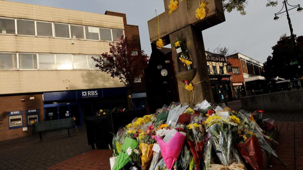 Floral tributes in memory of British aid worker Alan Henning
