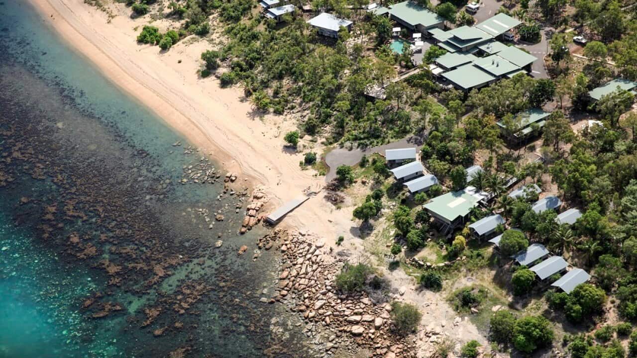 A view over the Groote Eylandt Lodge in the Northern Territory, Tuesday, April 5, 2016. The island is aiming to boost its profile as a boutique holiday destination. (AAP Image/Stephanie Flack) NO ARCHIVING