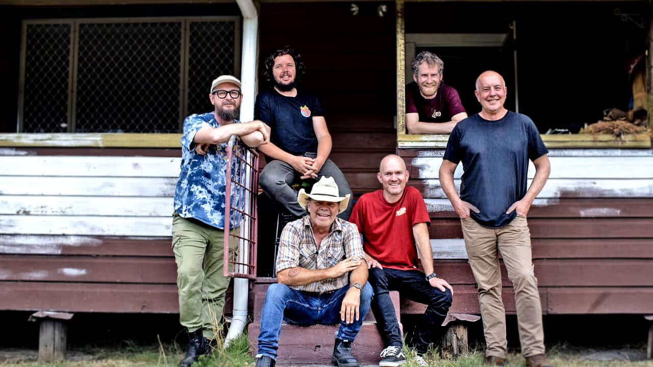 Wongabeena band - L-R - Michael Muchow, Jordan Power, Troy Cassar-Daley, Scott Hills, Ollie Thorpe, Jeff McCormack.jpg